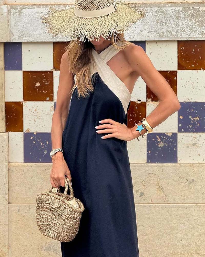 Anne | Robe élégante à col croisé
