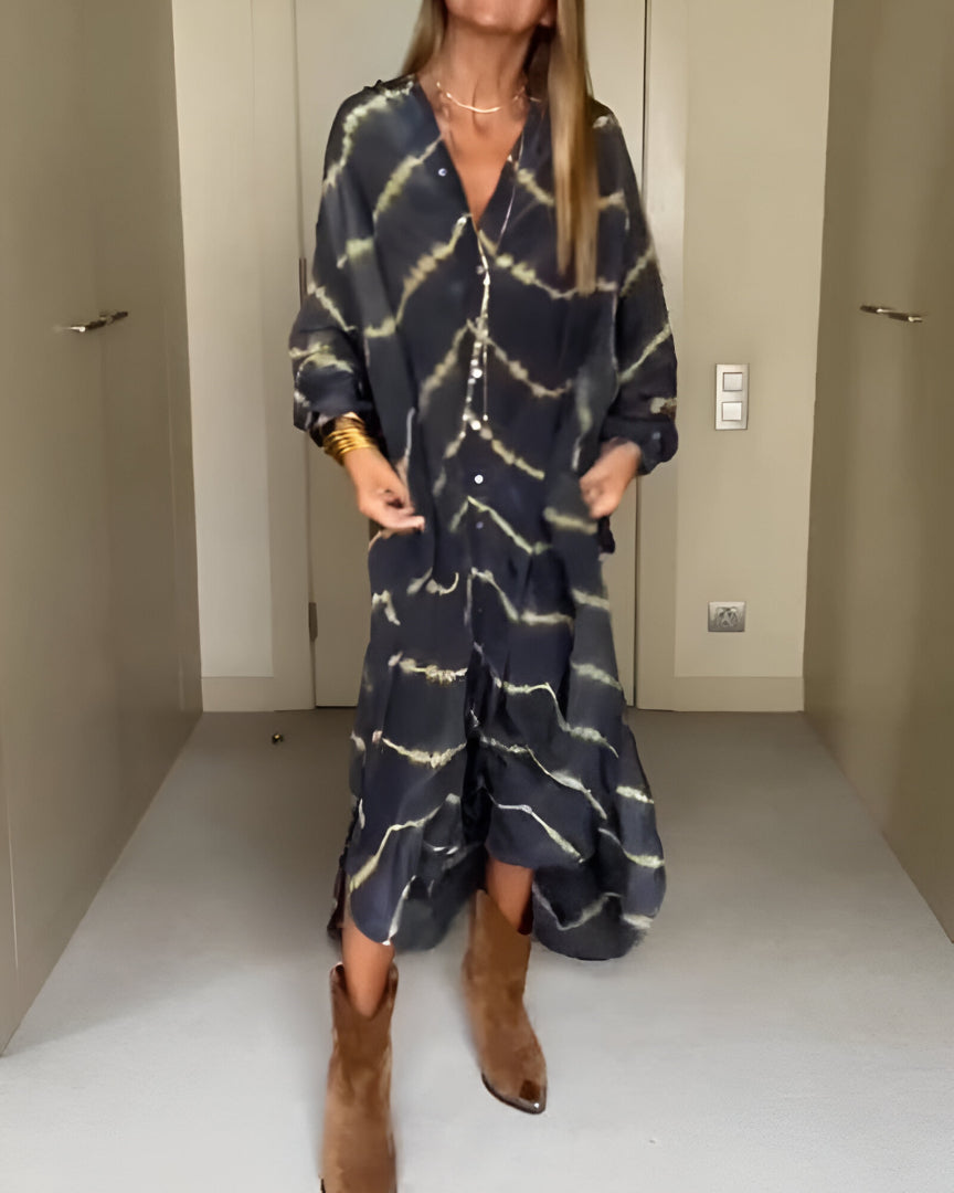 Julia™ | Robe Maxi Rayée Boho