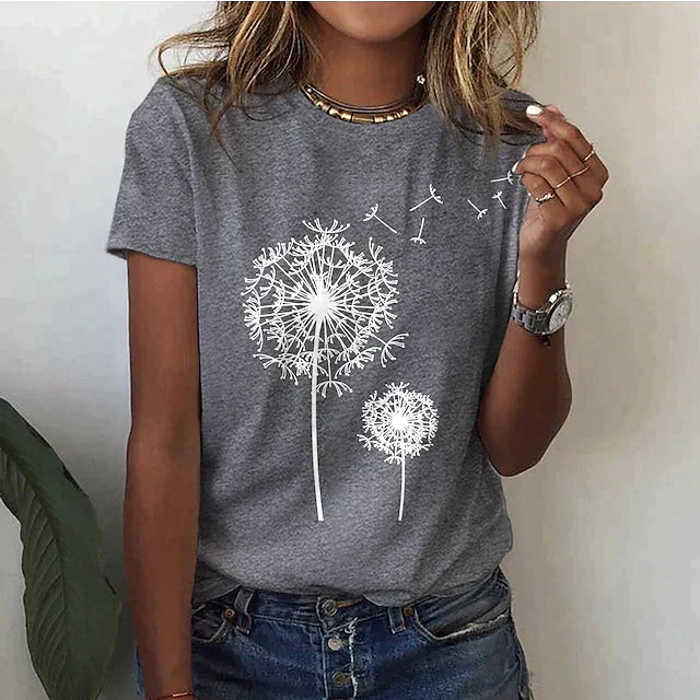 Aurelia™ – T-shirt Tout Doux au Design de Pissenlit