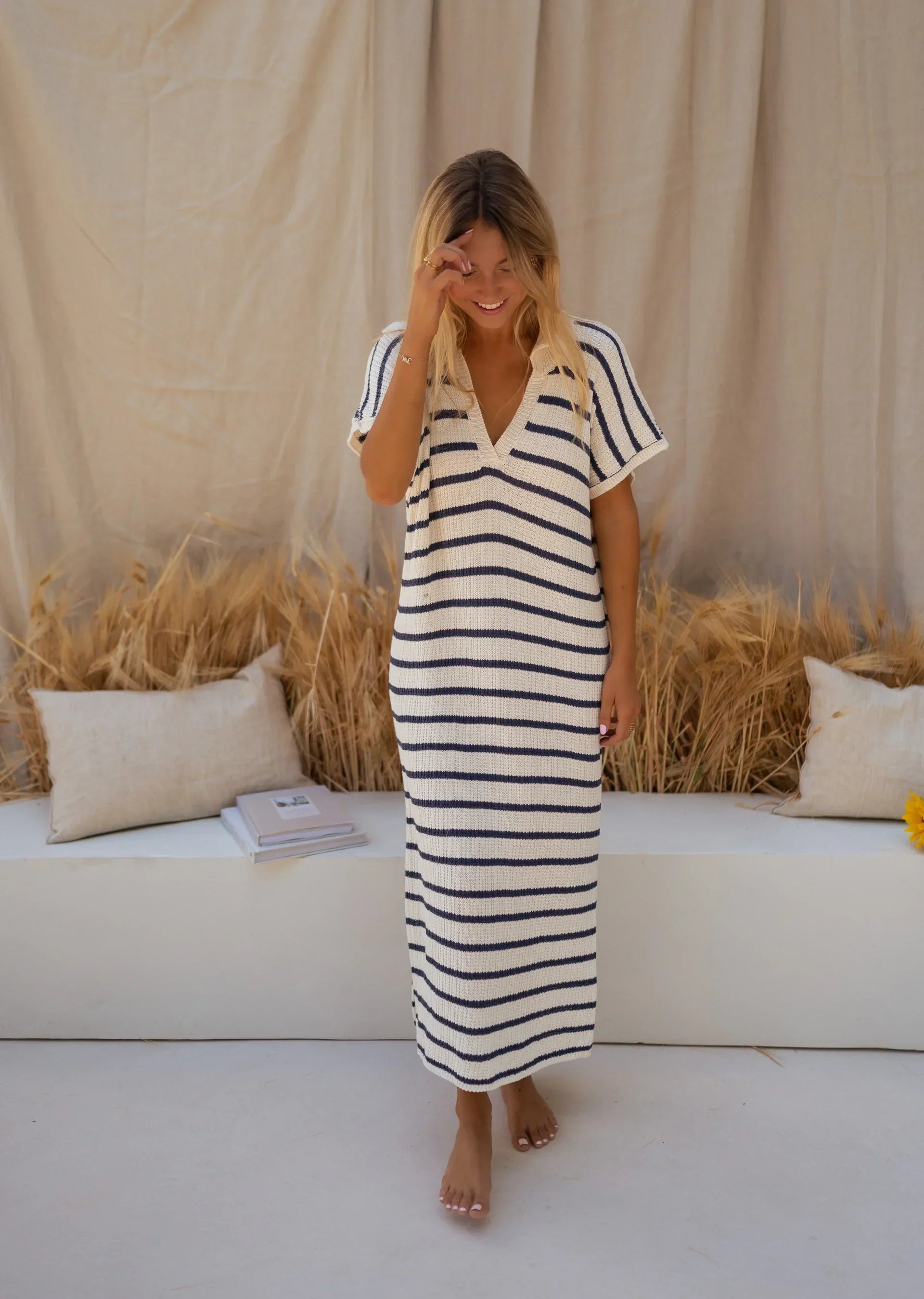 Sophia™ | Robe d'été en tricot rayée