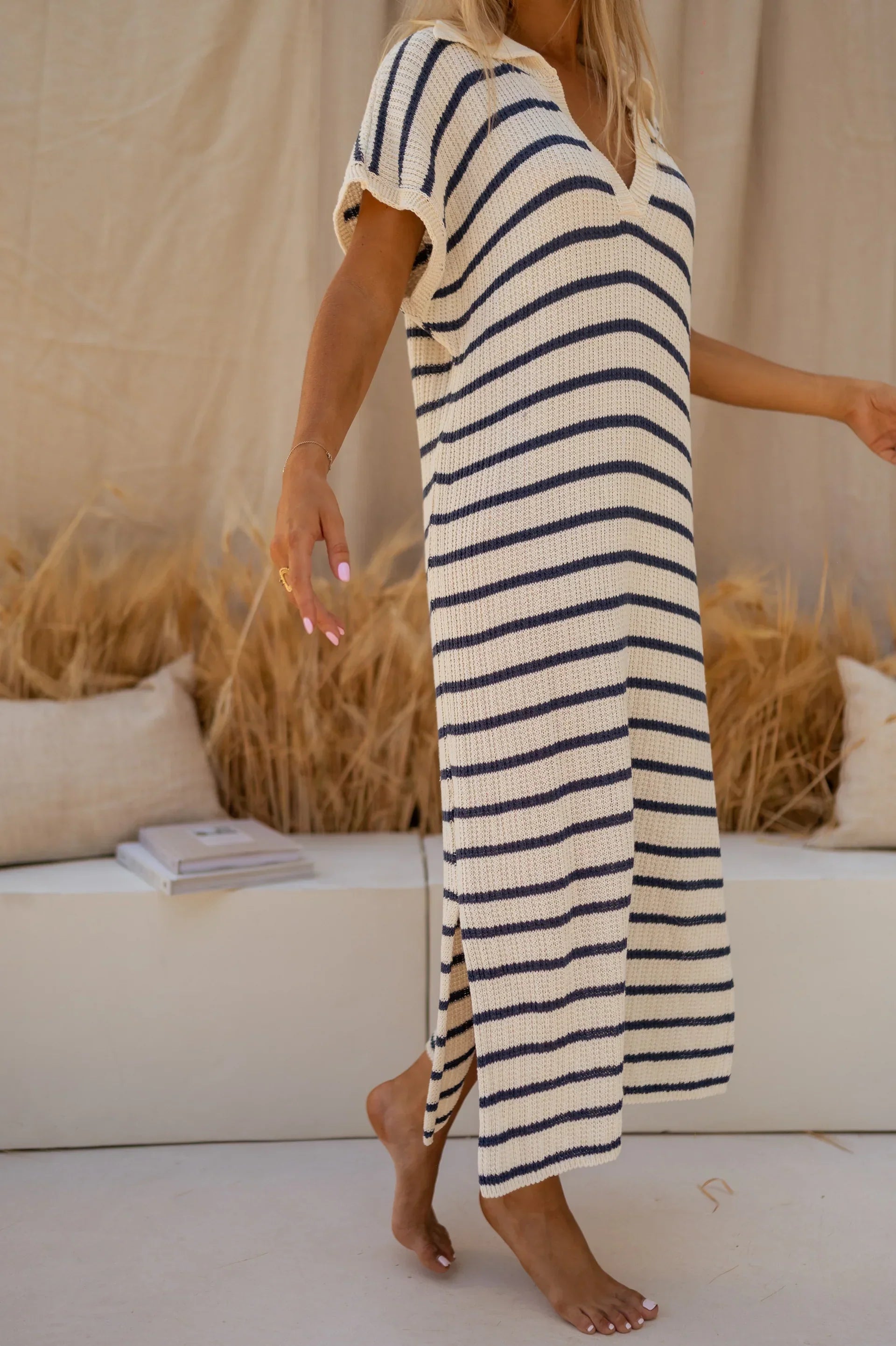Sophia™ | Robe d'été en tricot rayée