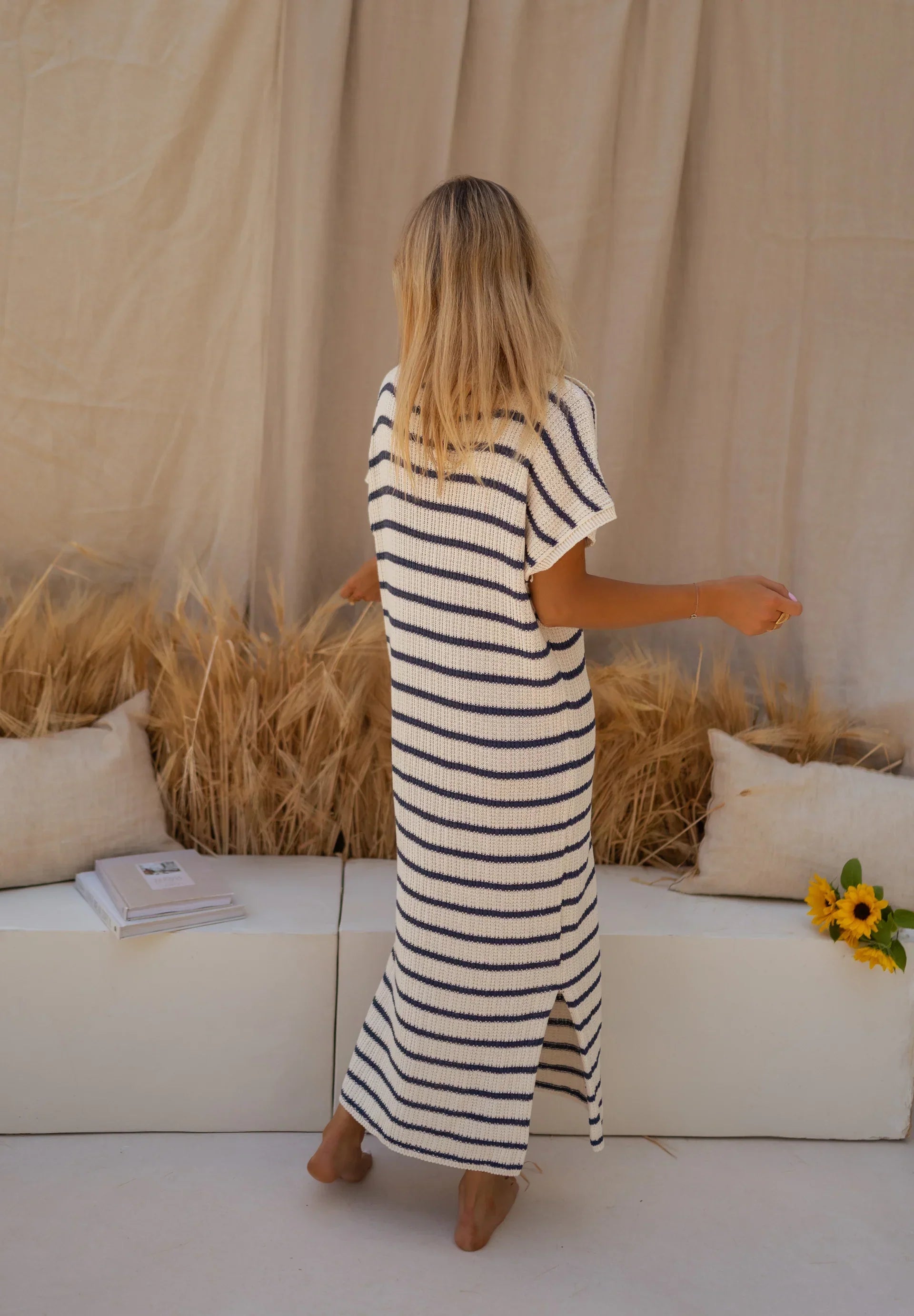 Sophia™ | Robe d'été en tricot rayée
